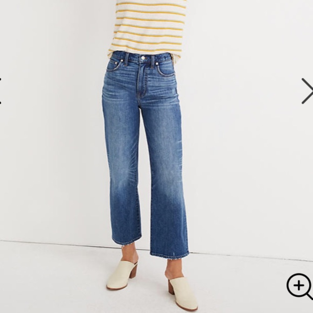 Madewell slim wide leg jeans